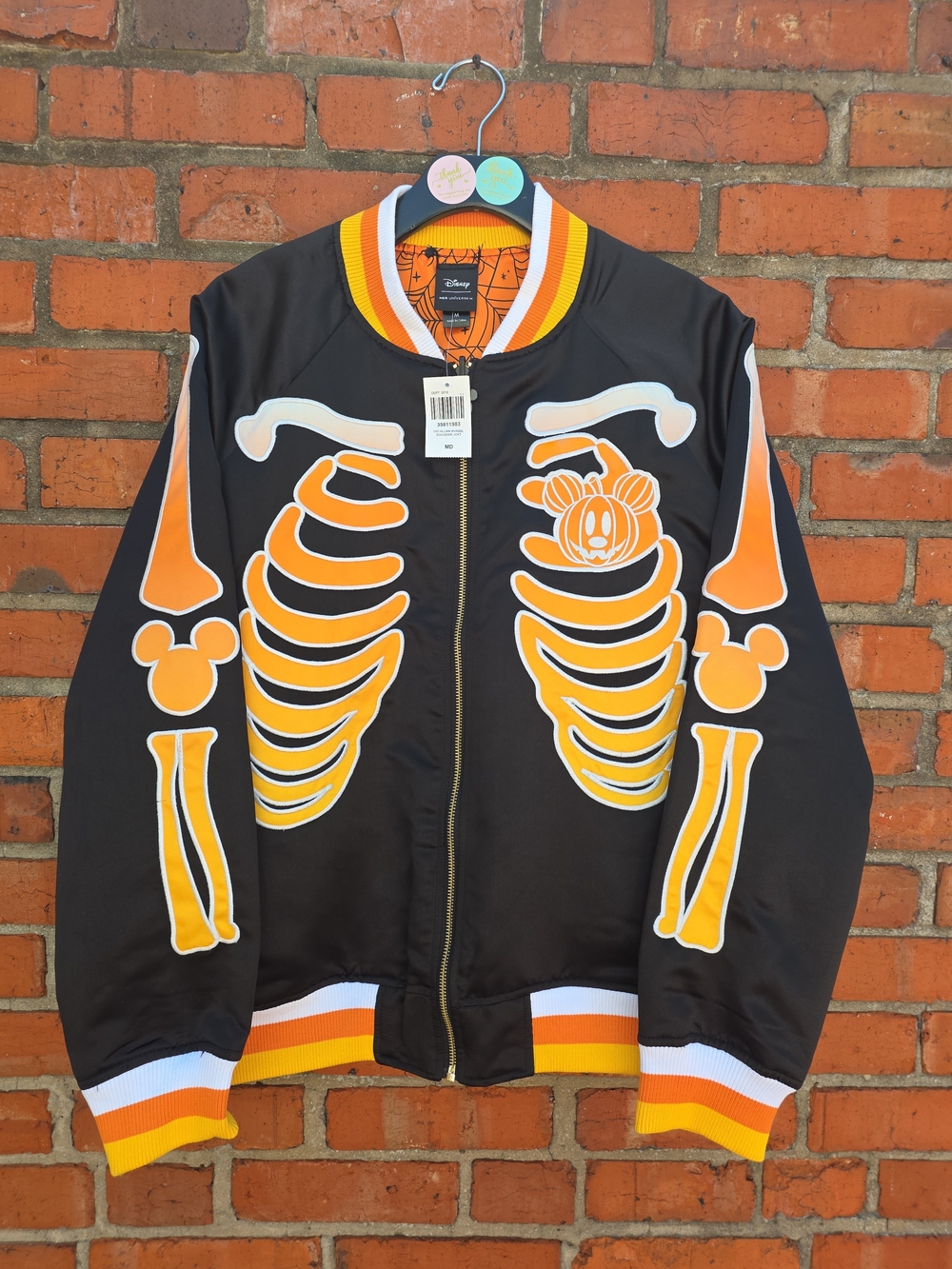 Disney Halloween Glow-In-The-Dark Reversible Women's Varsity Jacket Medium